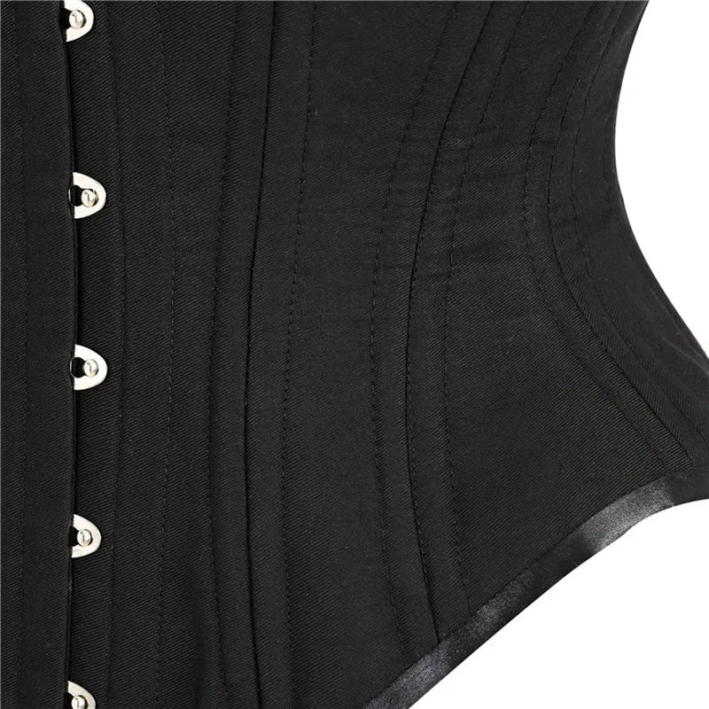 20 Steel Bone Cotton Underbust Corset Heavy Duty Waist Trainer Cincher