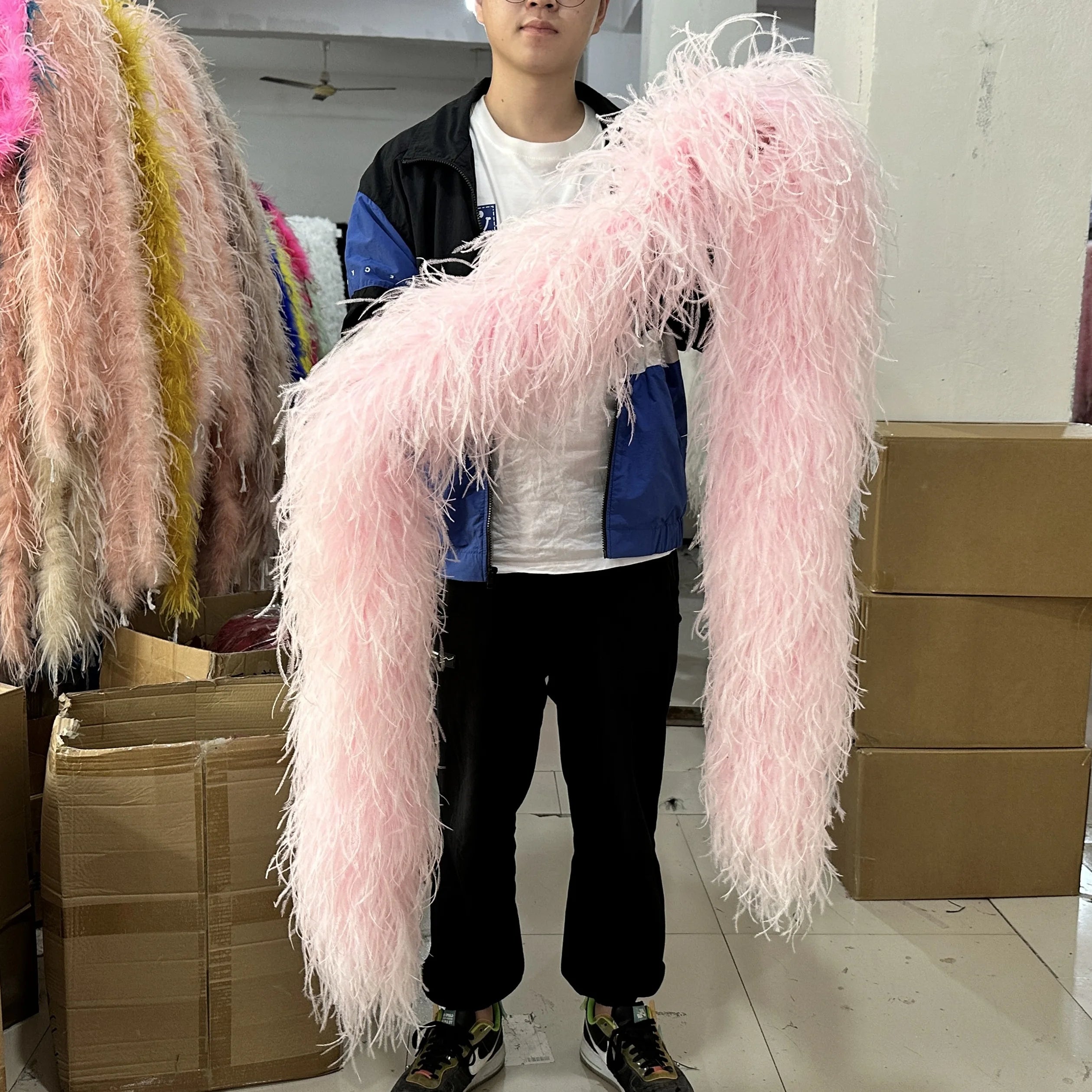 High-Density Ostrich Feather Performance Boa