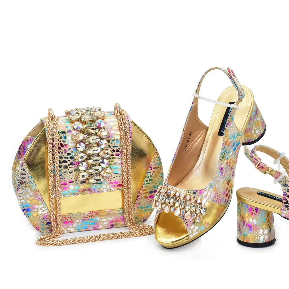 High Quality Style Ladies Shoes And Bags Set Hfg1-2