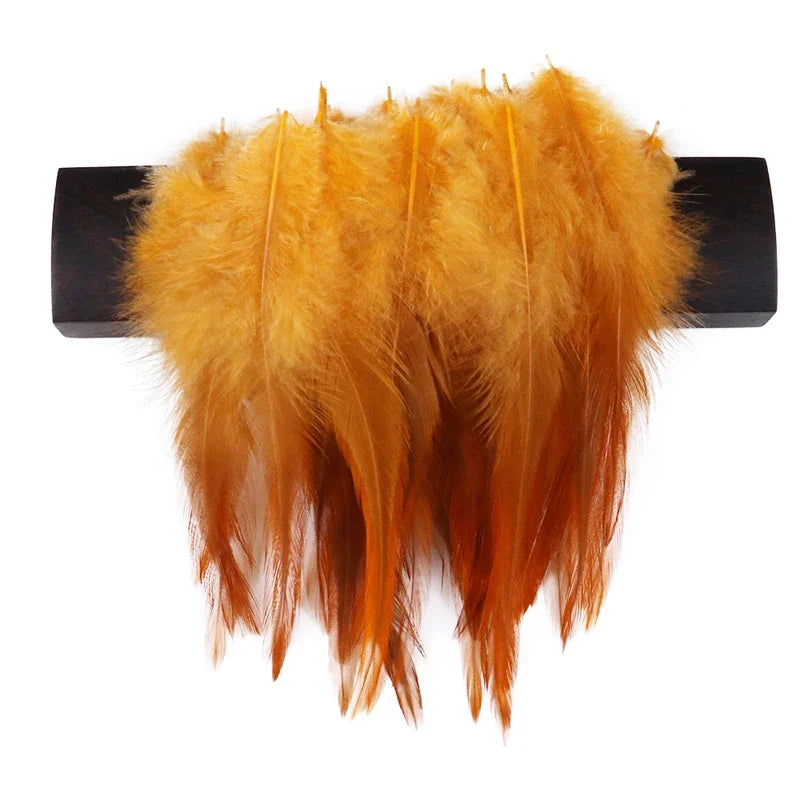 Natural Rooster Feather Fringe Trim 10-15cm
