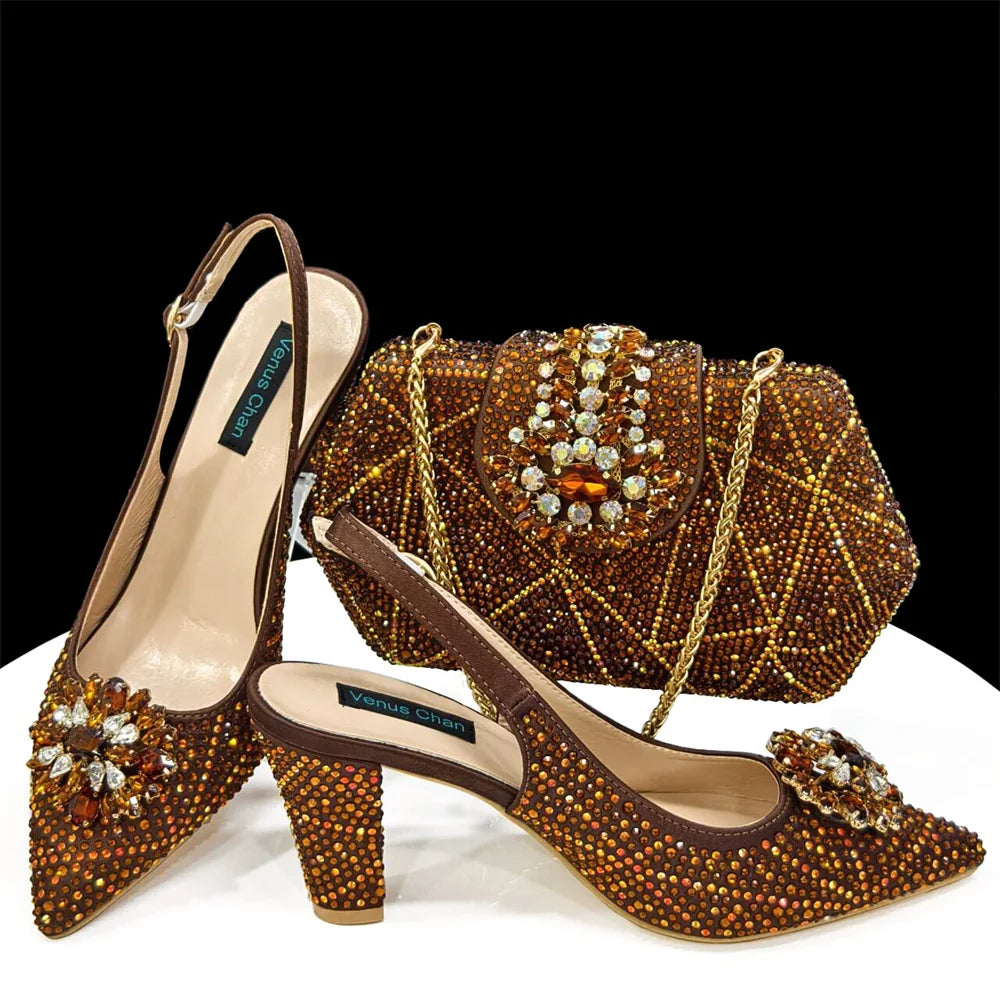 Italian Style Ladies Shoes with Matching Bag Set
