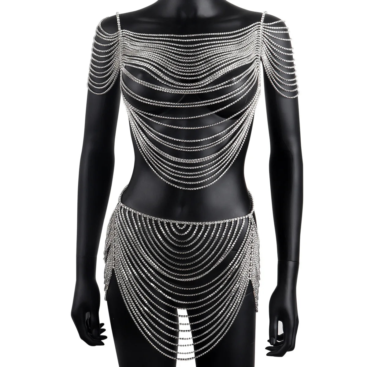 Luxury Style Rhinestone Body Chain Jewelry