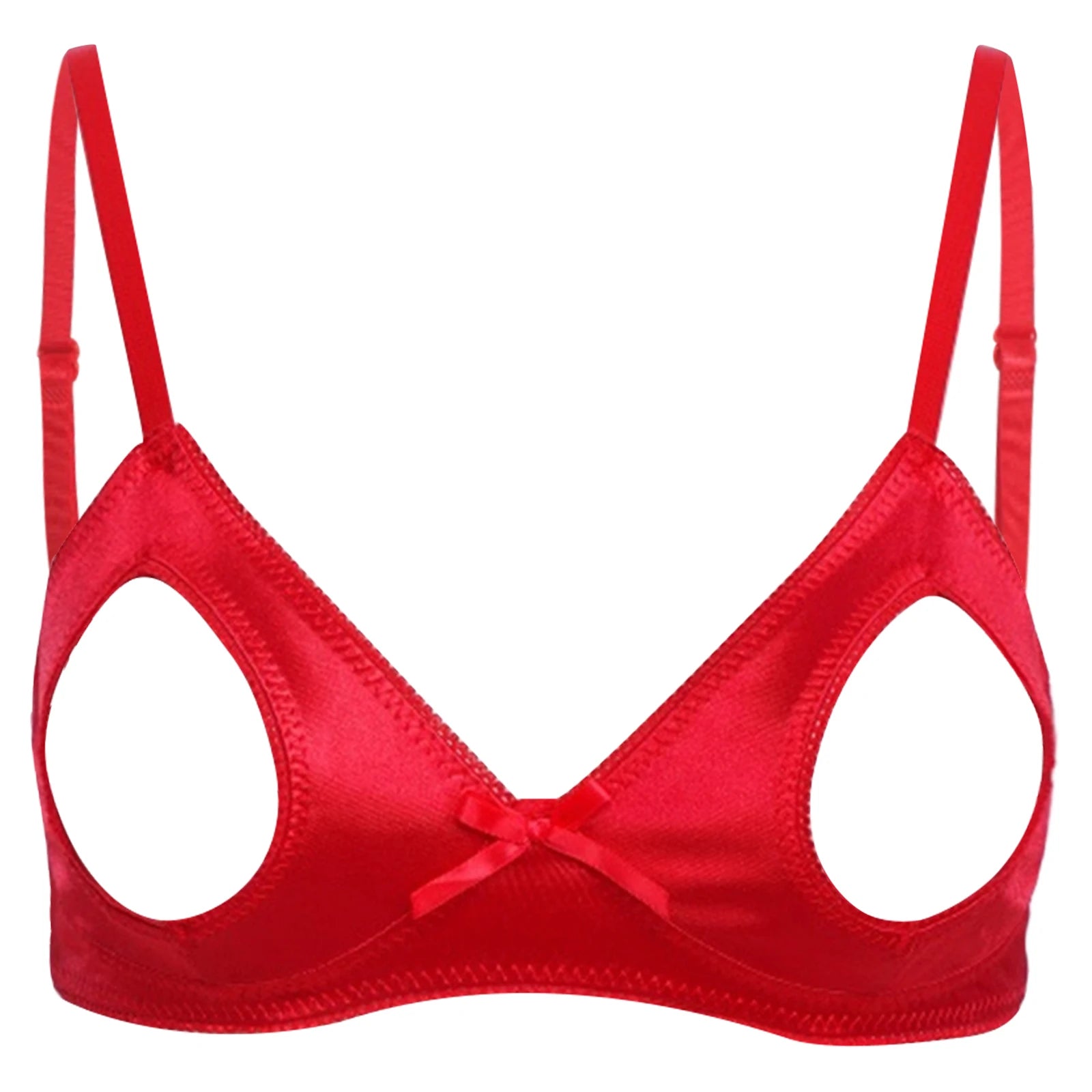 Hollow Out Open Nipple Shelf Bra