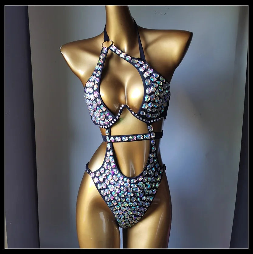 Black One-Piece Costume Body Jewelry