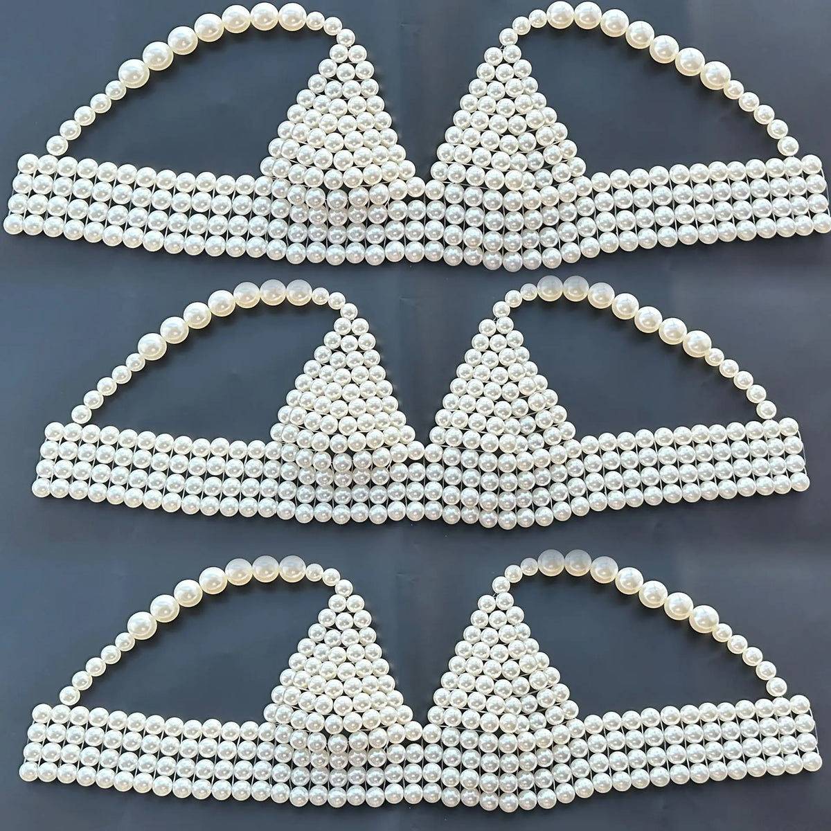 Pearl-Look Beaded Halter Bra Body Chain