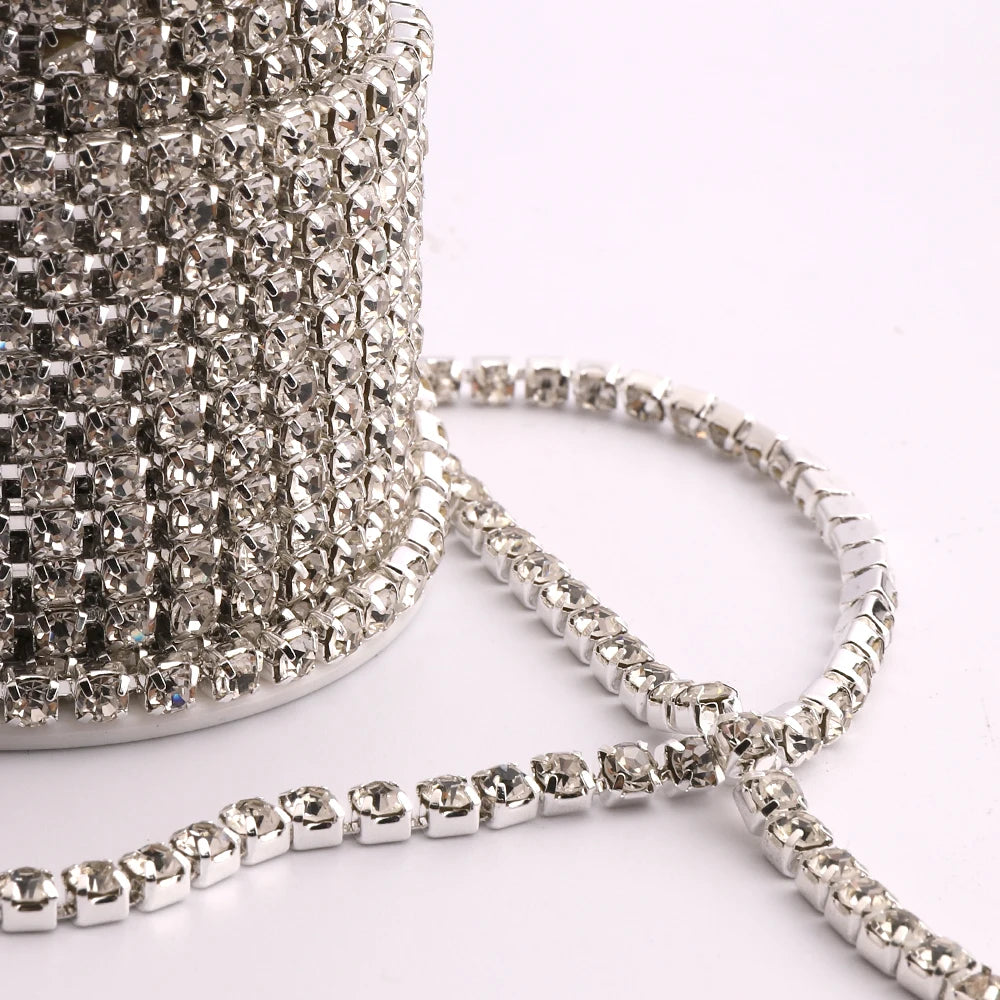 The Stardust Sparkle Chain – Deluxe Crystal Rhinestone Cup Chain Trim