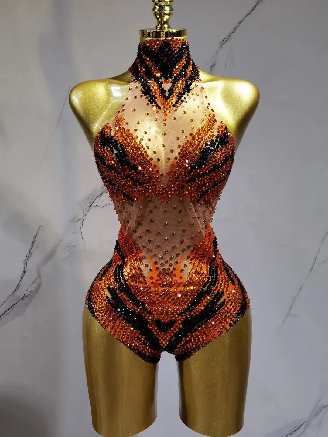 Sequin Showgirl Bodysuit Costume
