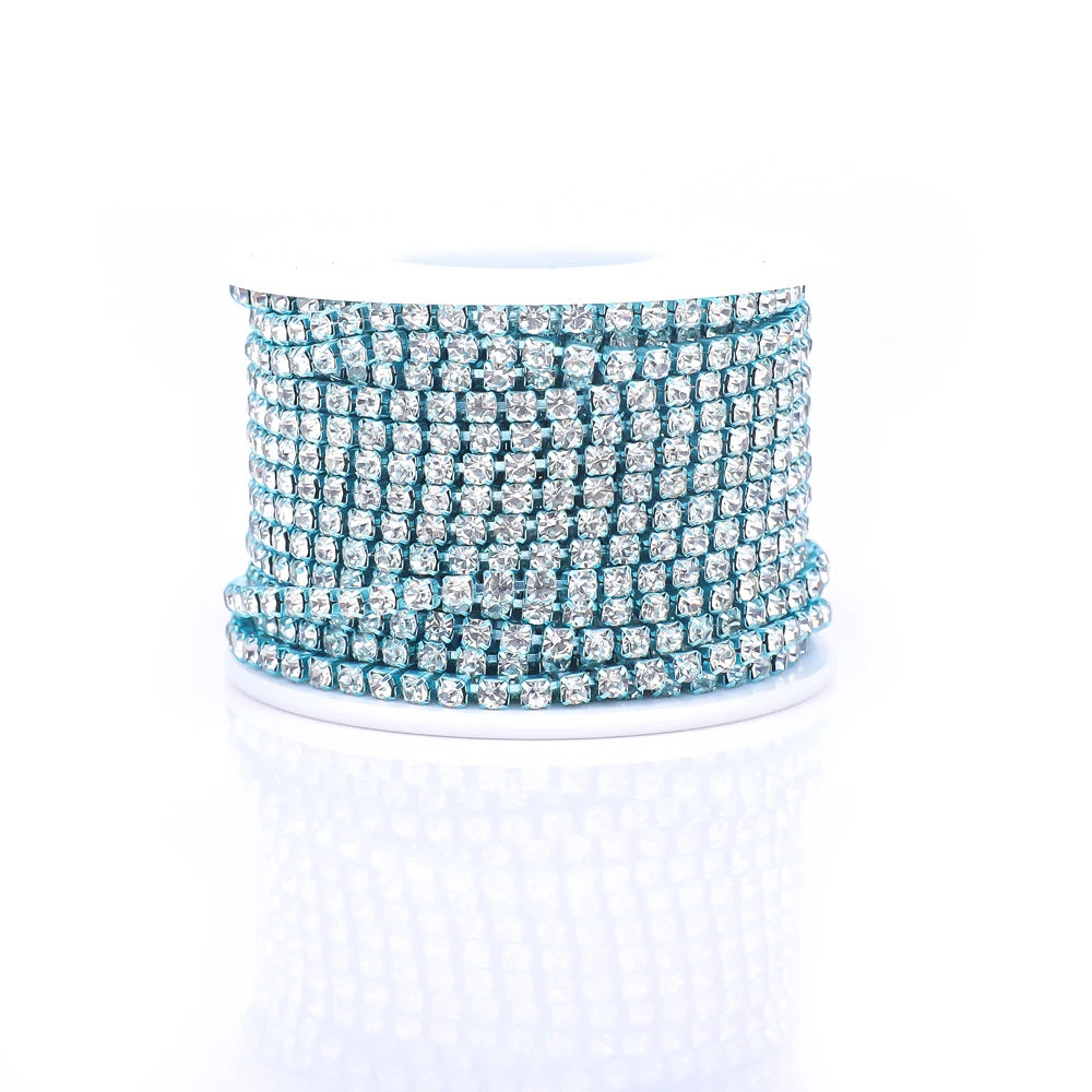 The Stardust Sparkle Cascade – Premium AAAA Glass Crystal Dense Rhinestone Cup Chain Trim