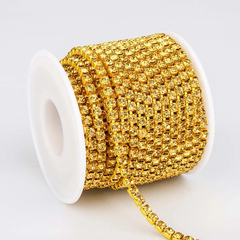 The Stardust Sparkle Chain – Deluxe Crystal Rhinestone Cup Chain Trim