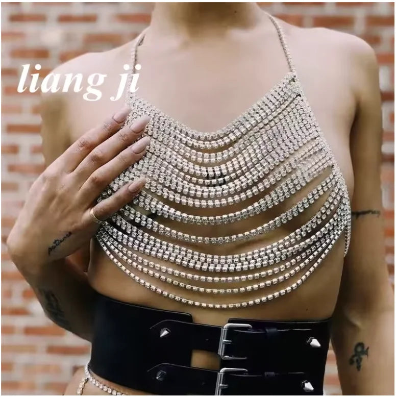 Crystal Sling Bra Body Chain