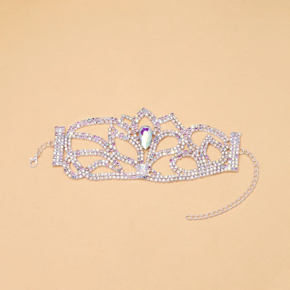 Water Drop Rhinestone Adjustable Bracelet