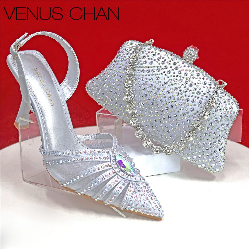 Heels and Rhinestone Handbag Set