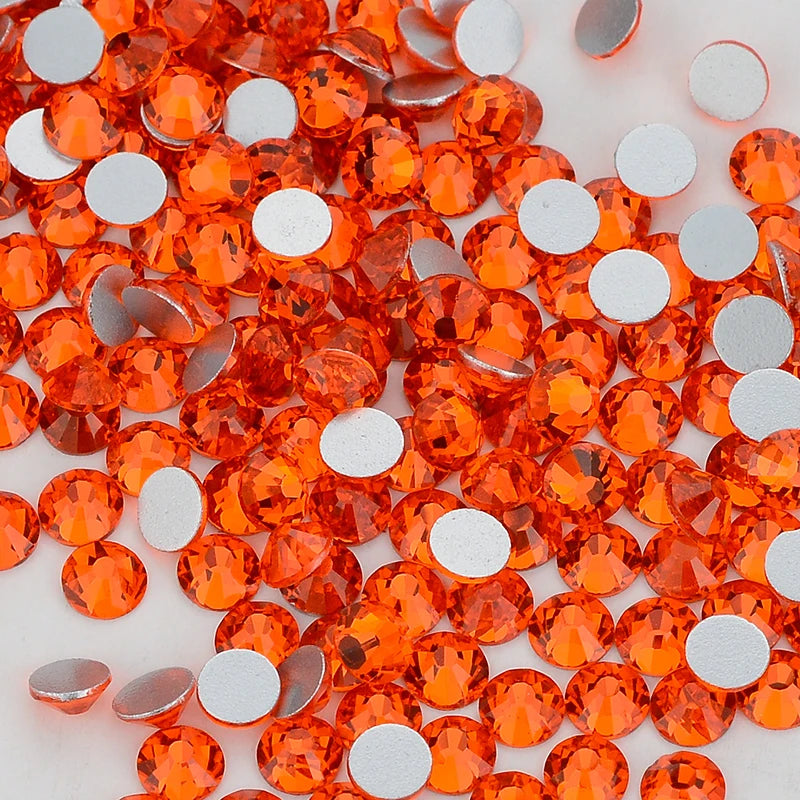 SS3-SS30 Red Series Hotfix Glass Flat-Back Rhinestones