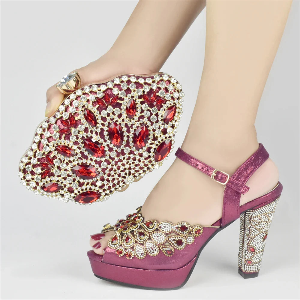 Italian Party Shoes and Bag Set
