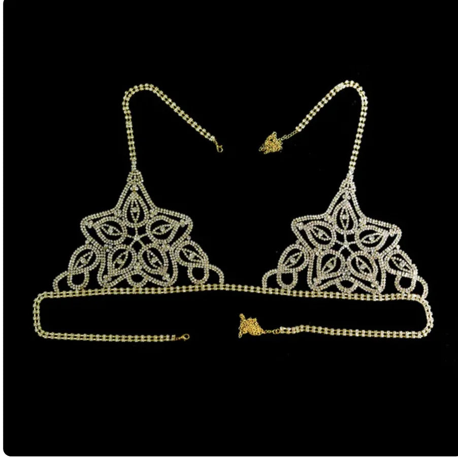 Rhinestone Bra & Thong Body Jewelry