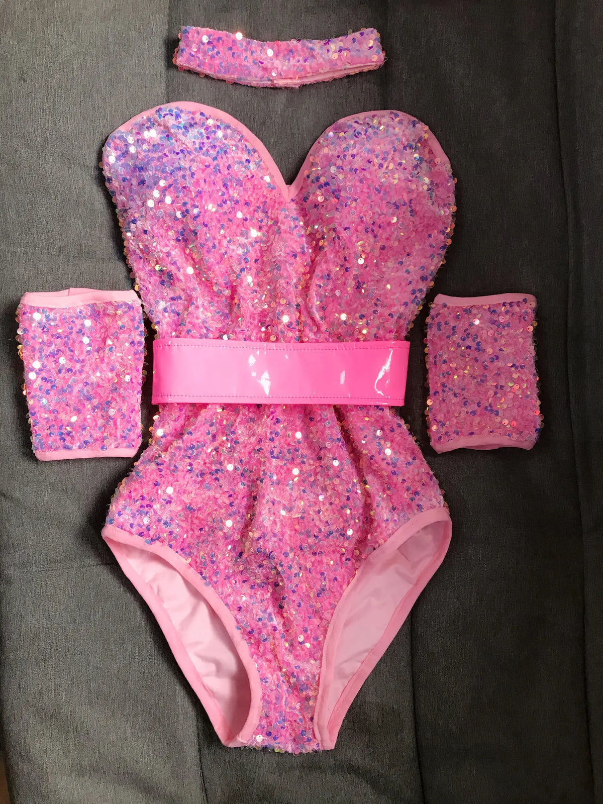 Women's Sequin Dance Bodysuit Costume for Dai & Chinese Folk Dance