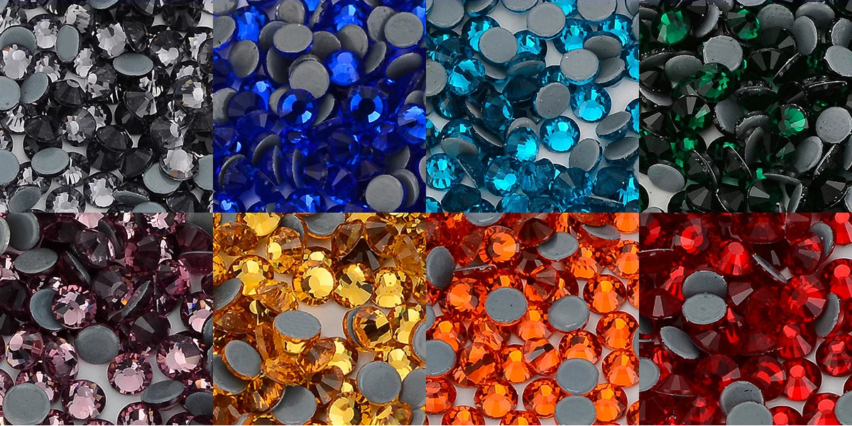 Glass Crystal Hot-Fix Rhinestones Flatback Strass Stones SS6-SS30 Bulk Pack