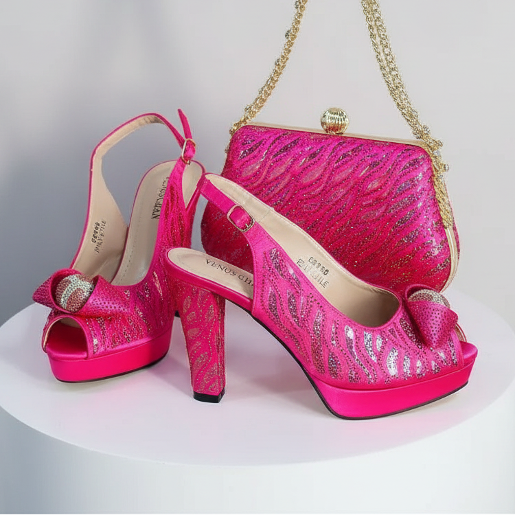 Zebra Stripe Shoes & Matching Bag Set