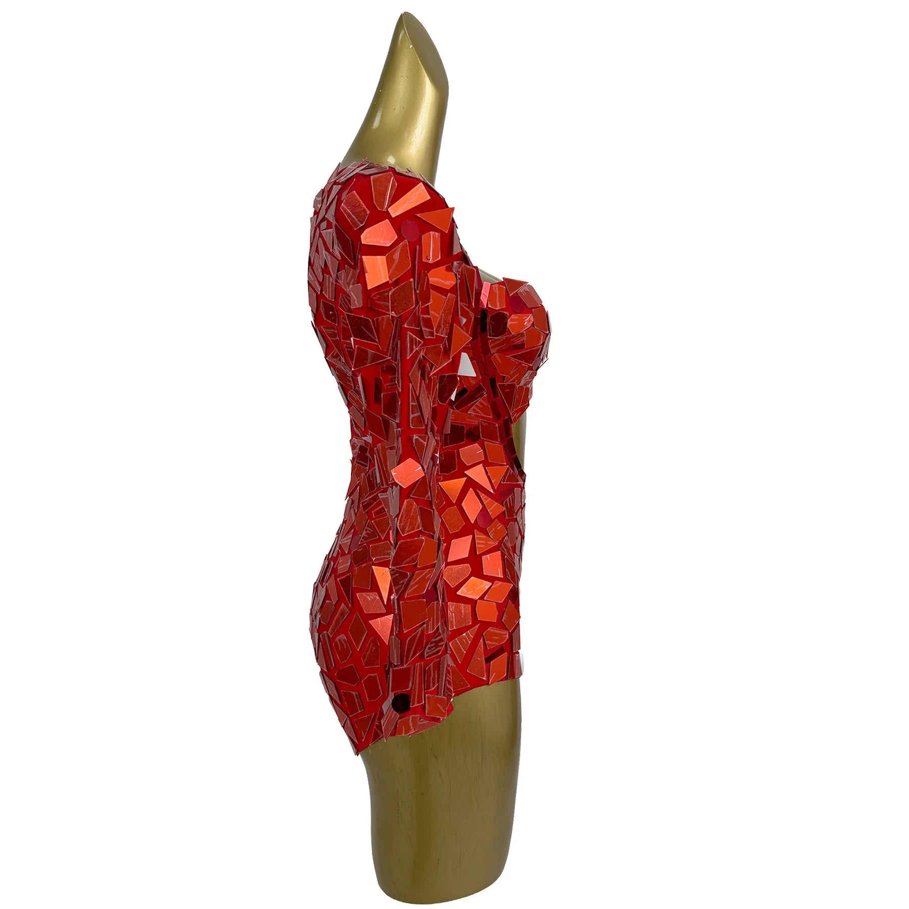 Sparkling Sequin Hollow-Out Bodysuit & Gogo Dance Performance Romper