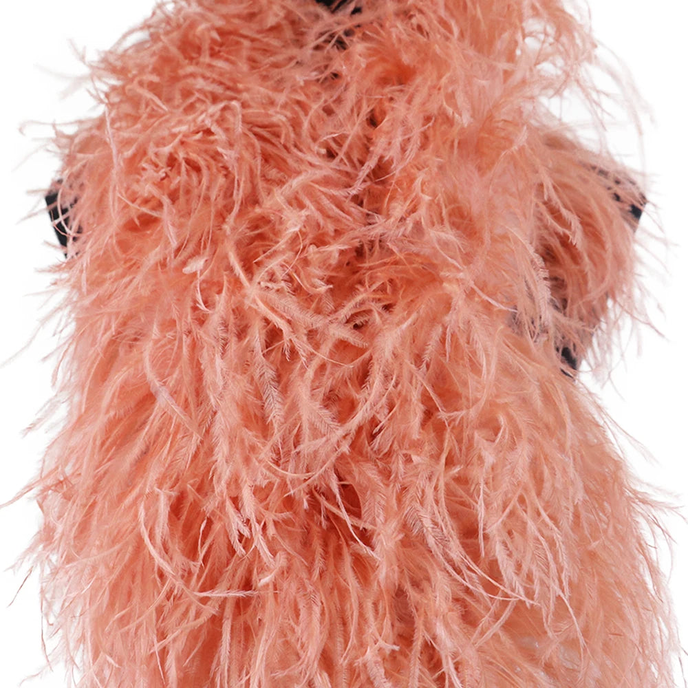 Premium Natural Ostrich Feather Multi-Ply Performance Boa