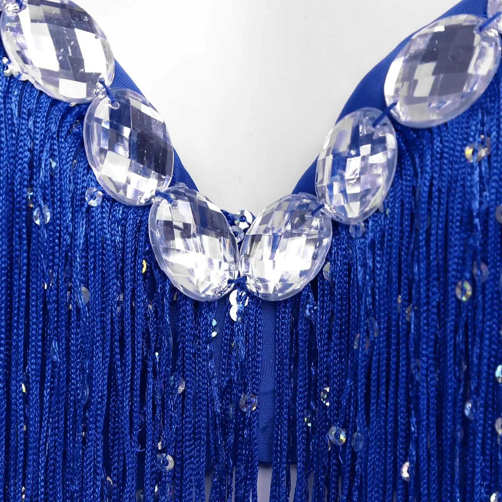The Stardust Oasis Sirena – Sequined Tassel & Rhinestone Push-Up Belly Dance Bra Top