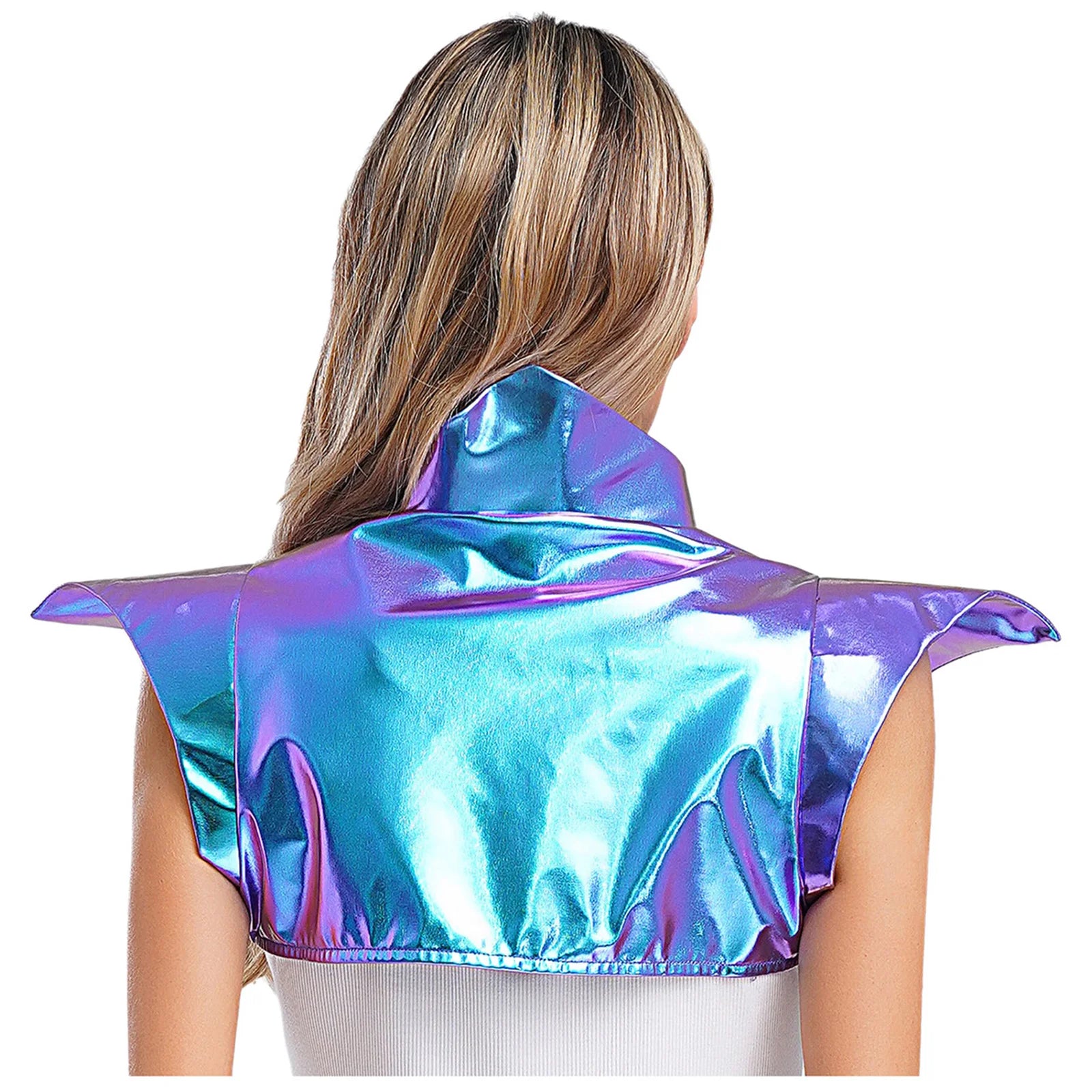 Metallic Gothic Armor Shoulder Shrug Steampunk Pauldron Collar Stage Costume