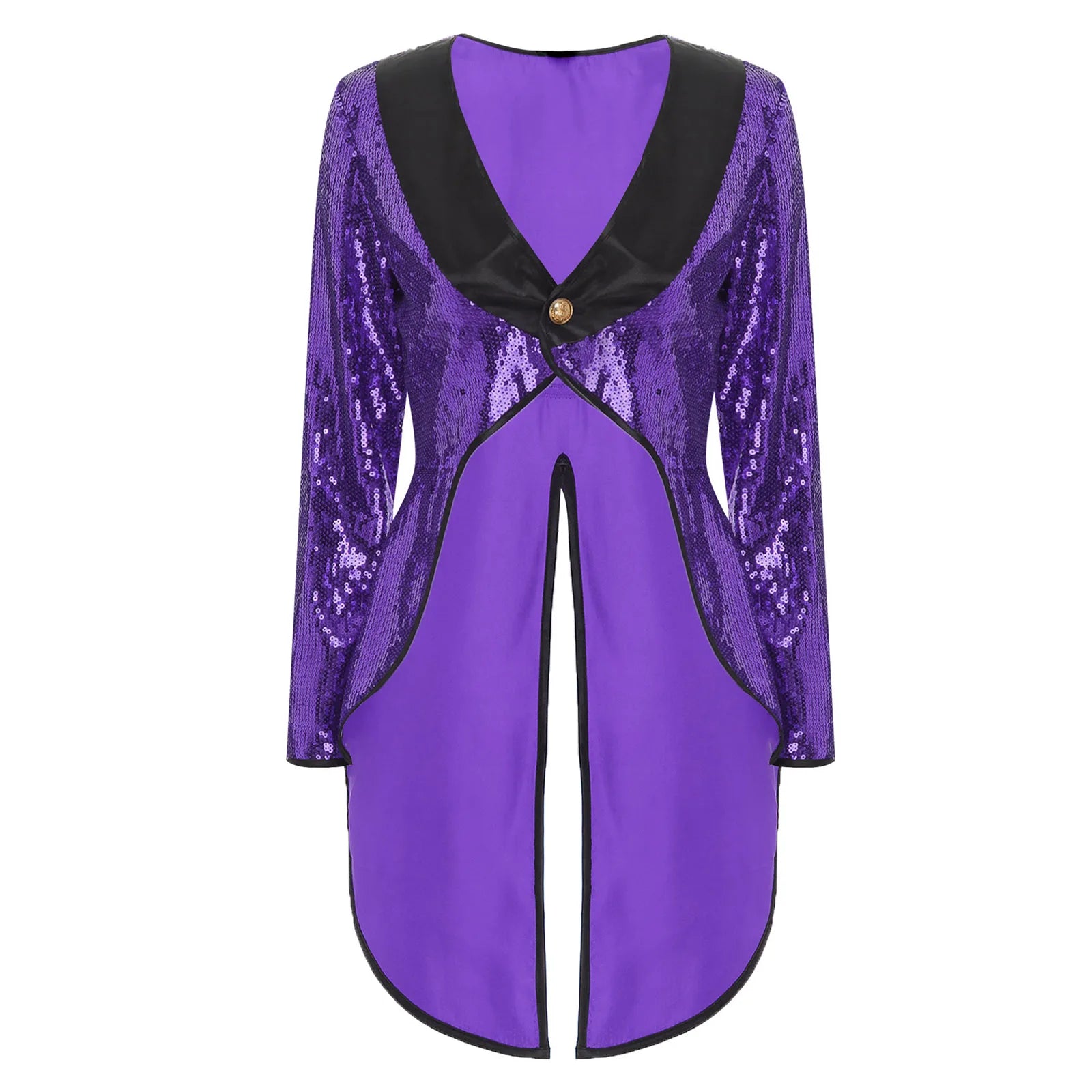 Velvet Circus Ringmaster Tailcoat Marching Band Halloween Showman Outerwear