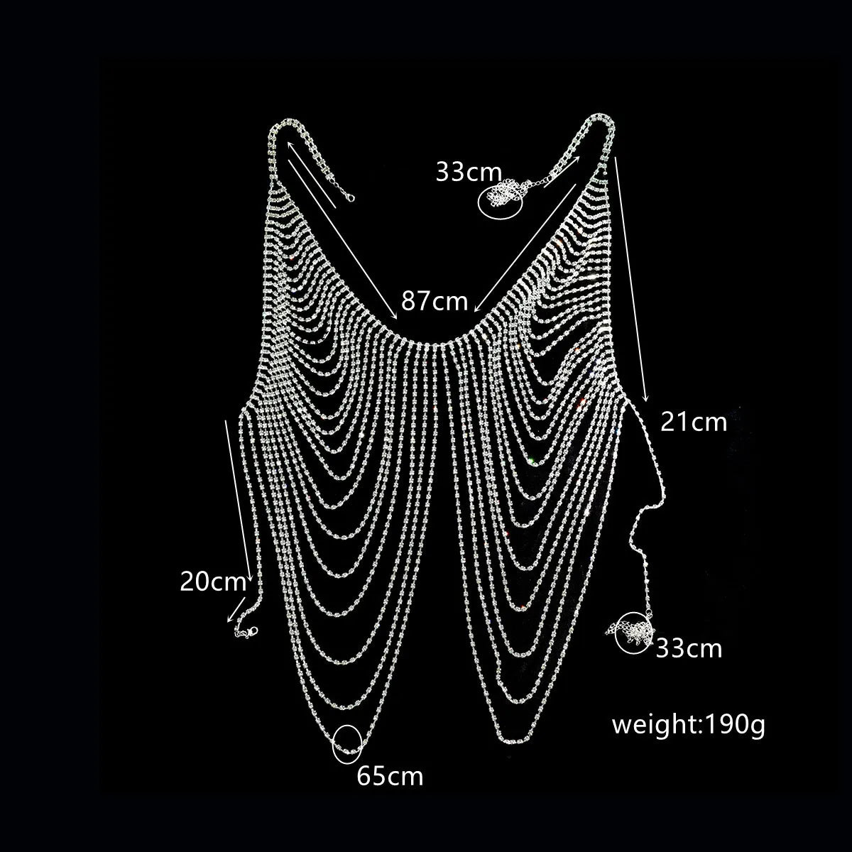 Multilayer Rhinestone Bra & Thong Body Jewelry