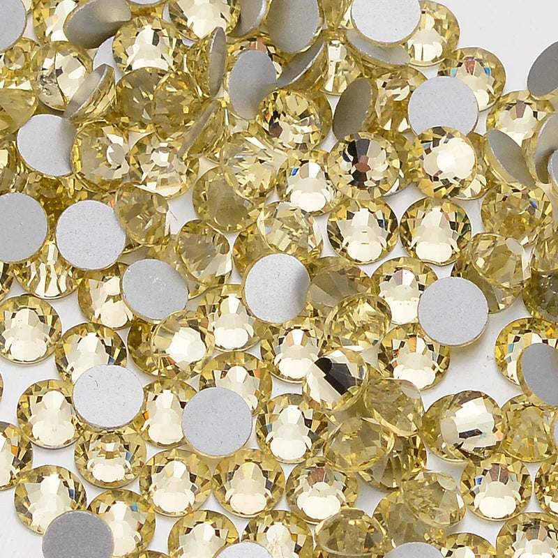 SS3-SS30 Yellow Series Non-Hotfix Glass Flat Back Rhinestones