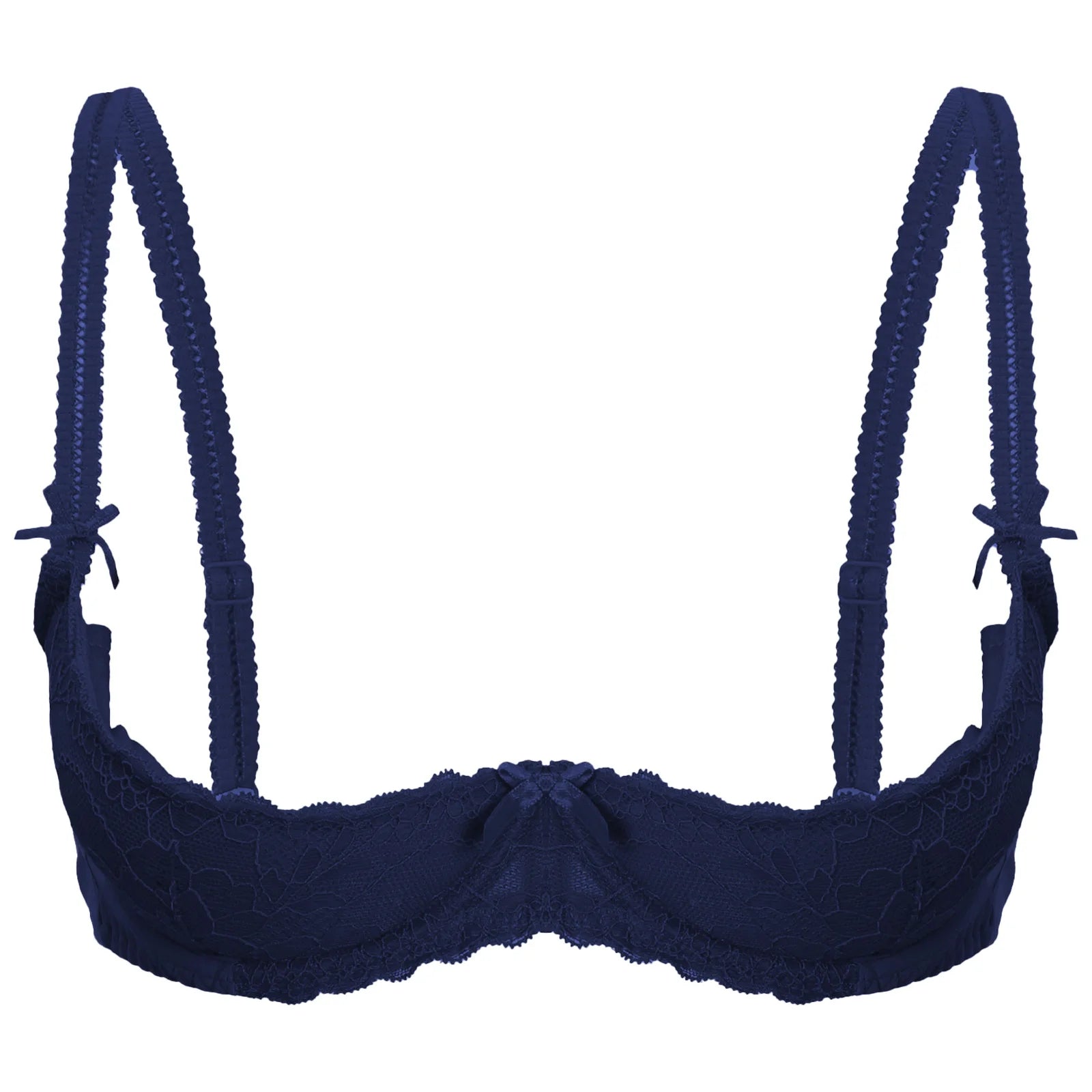 Lace Underwire Half-Cup Push-Up Bra