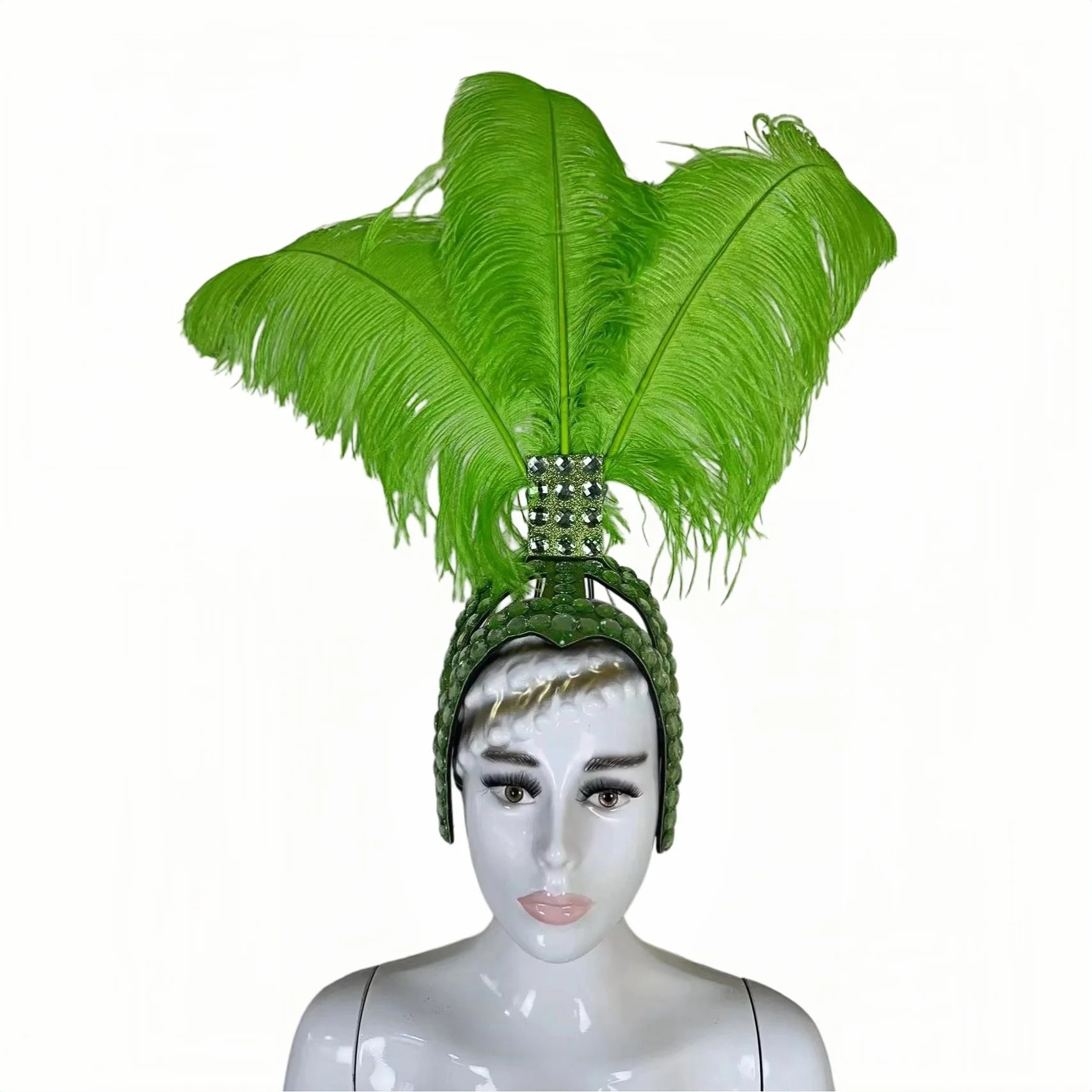 The Stardust Azure Sovereign – Royal Blue Feather Samba Carnival Headdress