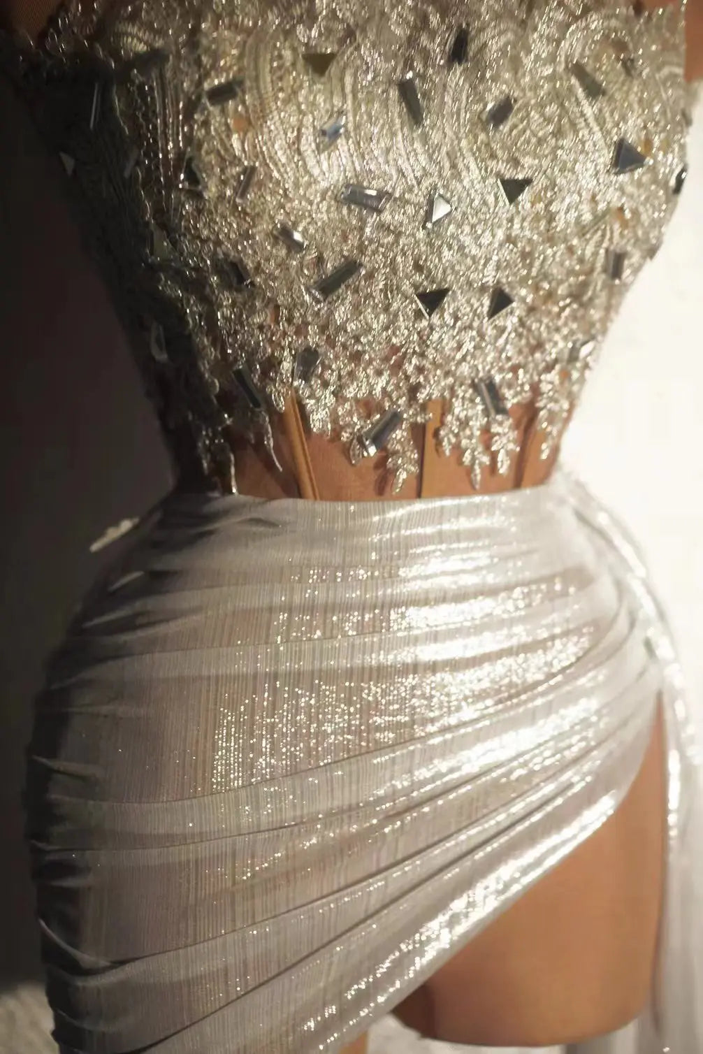 2 Piece Strapless Bodycon Mini Dress