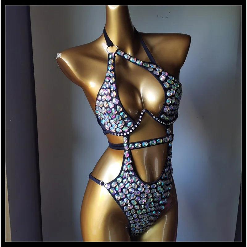 Black One-Piece Costume Body Jewelry