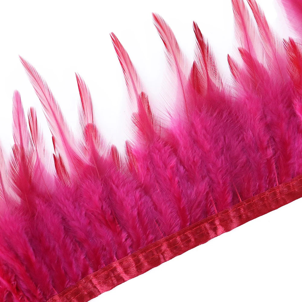 Rooster Feathers Trim Fringe Chicken Feather Strip