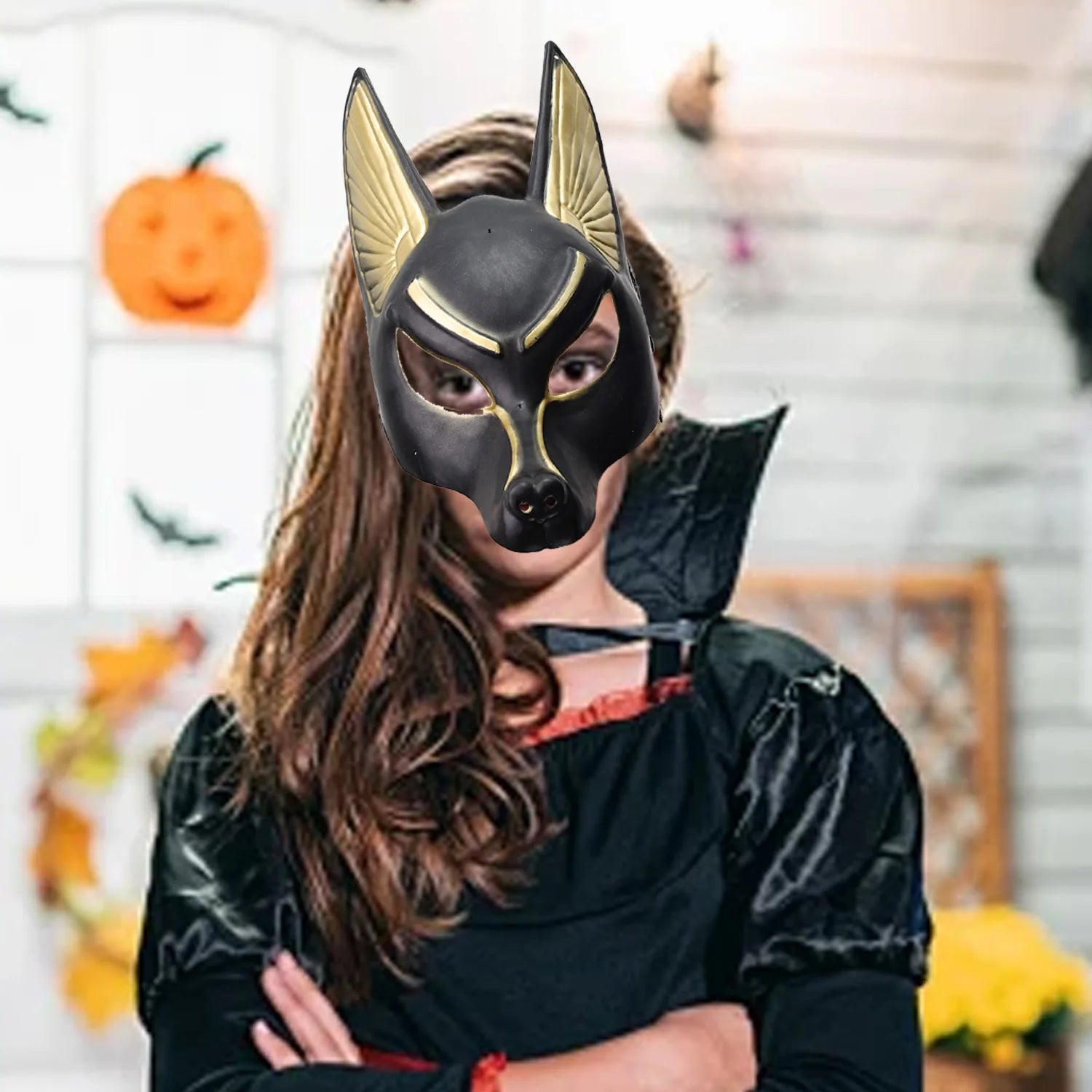 Ancient Anubis Jackal God Costume Mask for Halloween & Masquerade