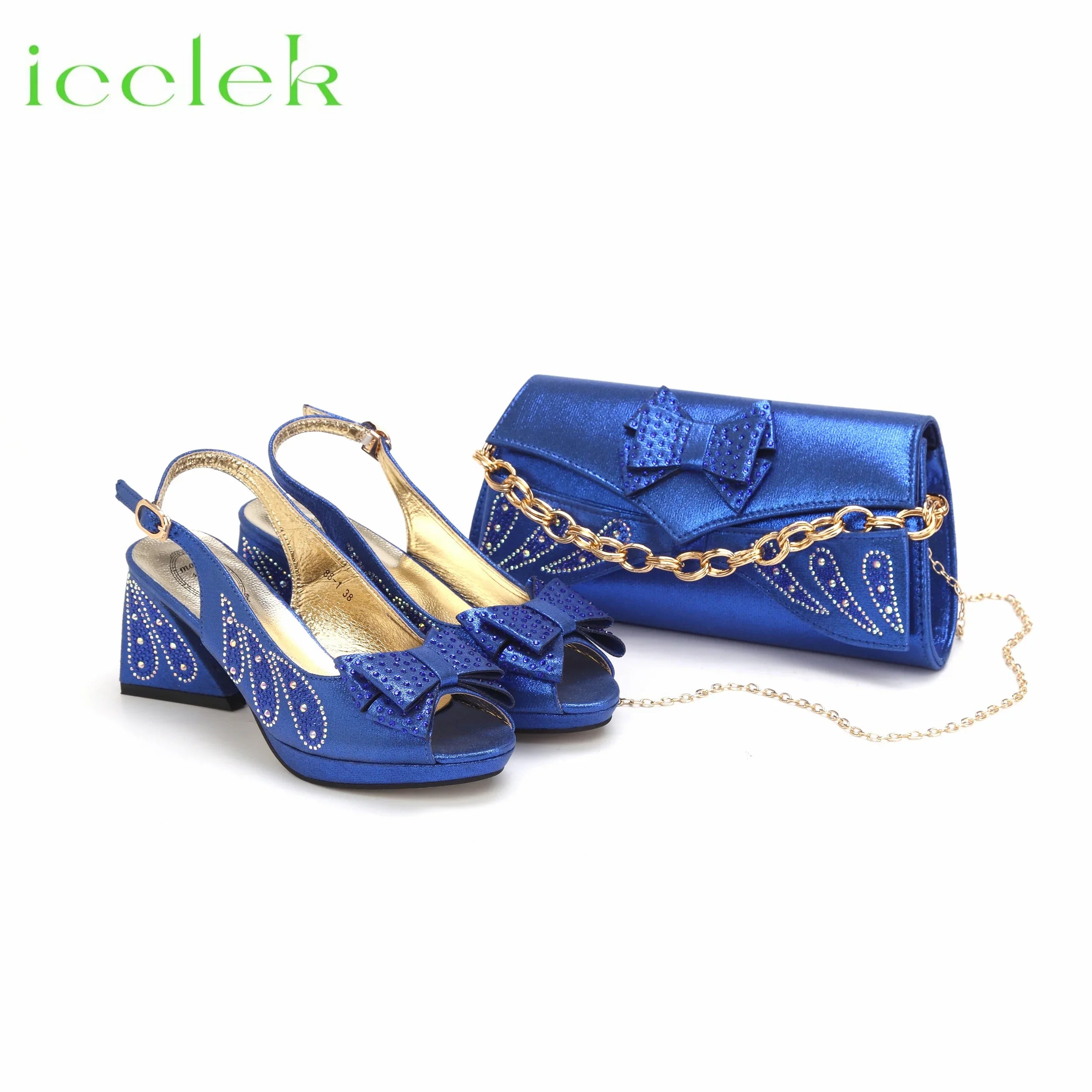 Designer Peep Toe Shoes and Bag Set