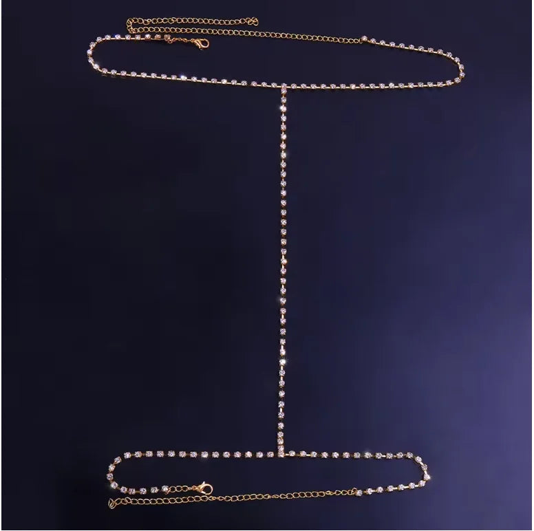 Adjustable Rhinestone Thigh Chain