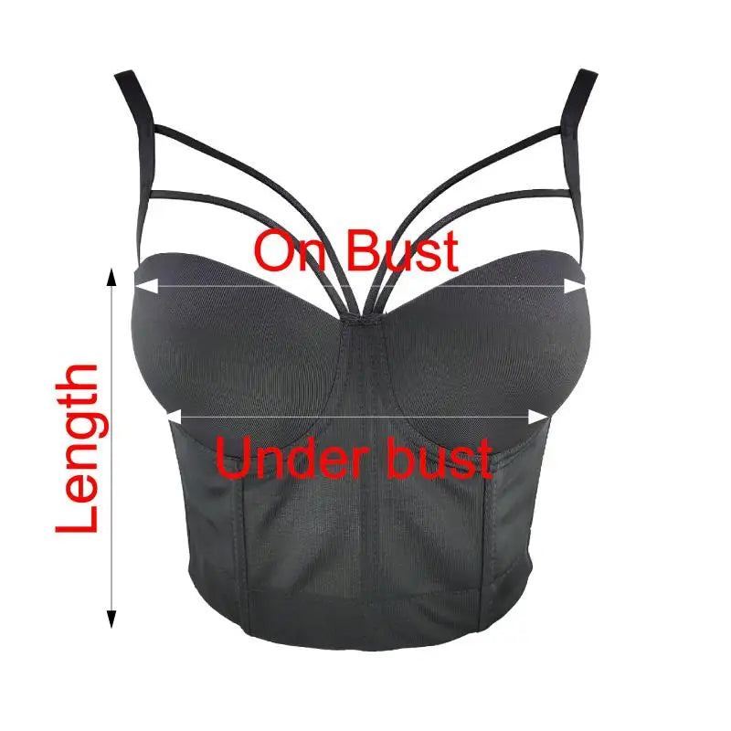 Pearl & Diamond Embroidery Chain Bustier Corset Crop Top Stage Party Bralette