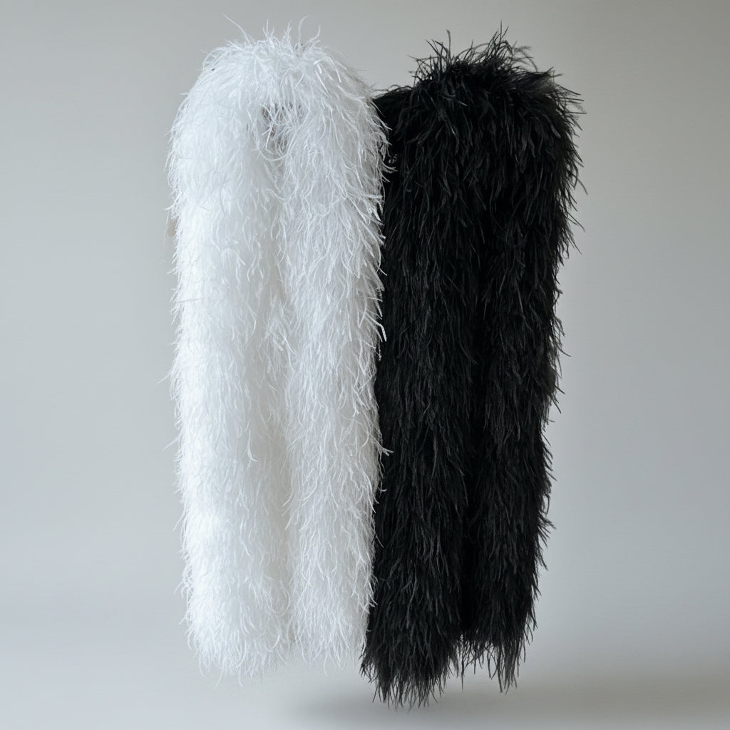 Premium Natural Ostrich Feather Multi-Ply Performance Boa