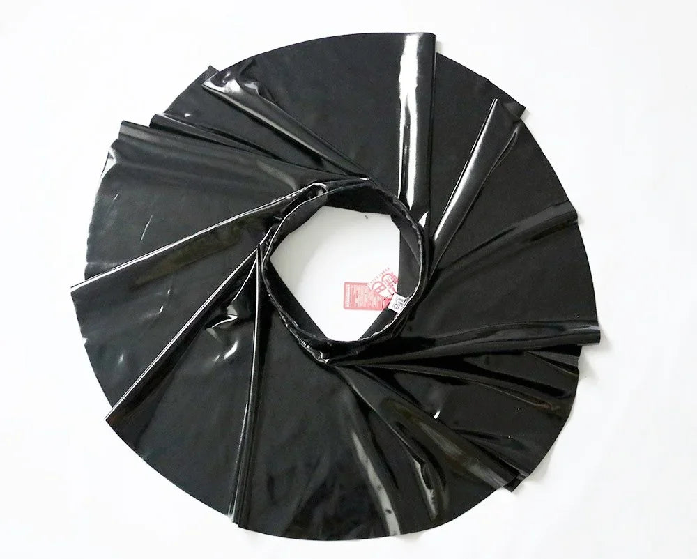 Fashion Women Gothic Style PU Skirt One Pieces Skirts PVC Shiny Flared Pleated  Mini A Line Skirts Street Maid Ruffled Skirt