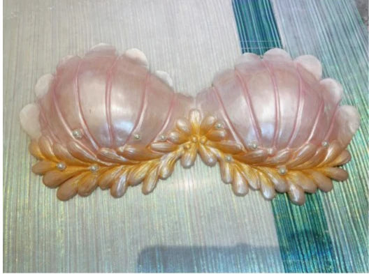 Realistic Woven Star Silicone Mermaid Bra Strapless Underwater Photoshoot Costume Top