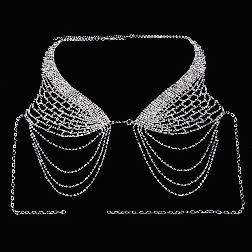 Rhinestone Bra & Brief Stage Jewelry