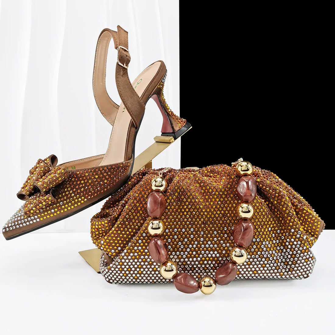 High Quality Style Ladies Shoes And Bags Set