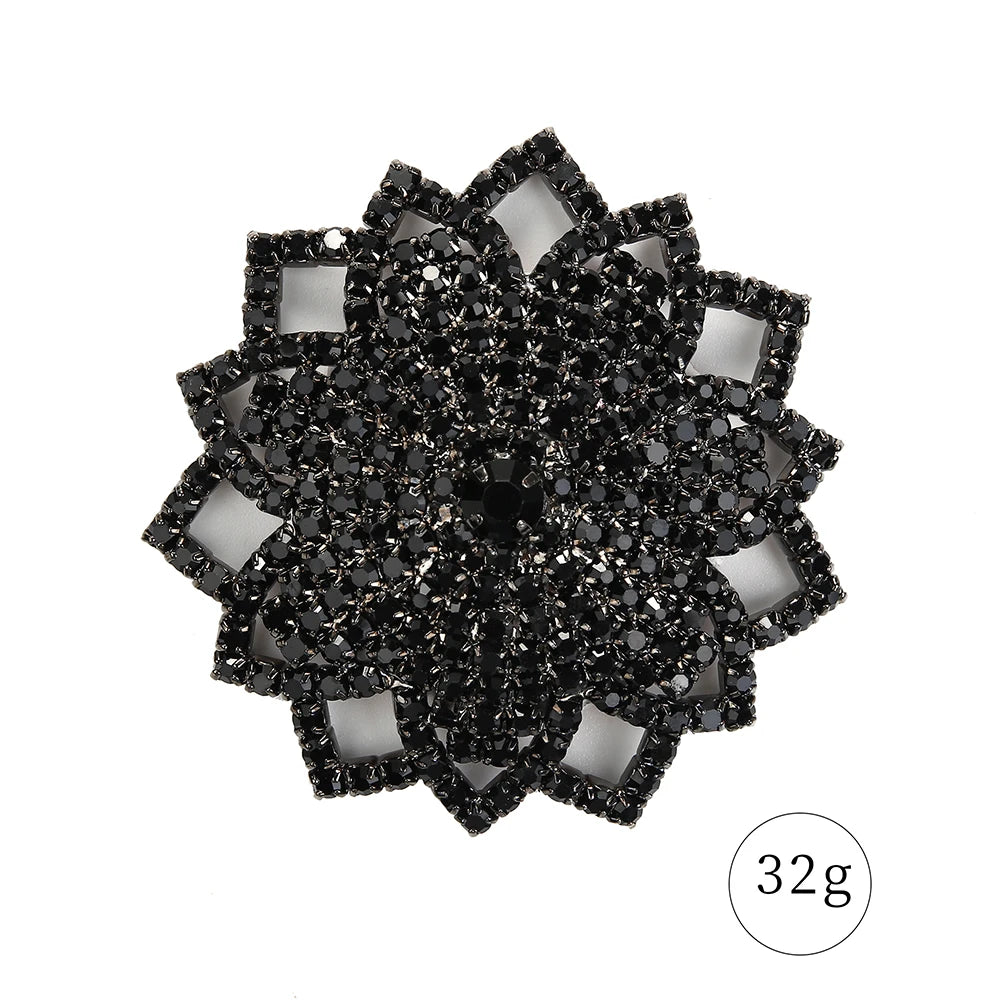 Sparkly Rhinestone Ornate Starburst Reusable Nipple Pasties Self-Adhesive Breast Covers