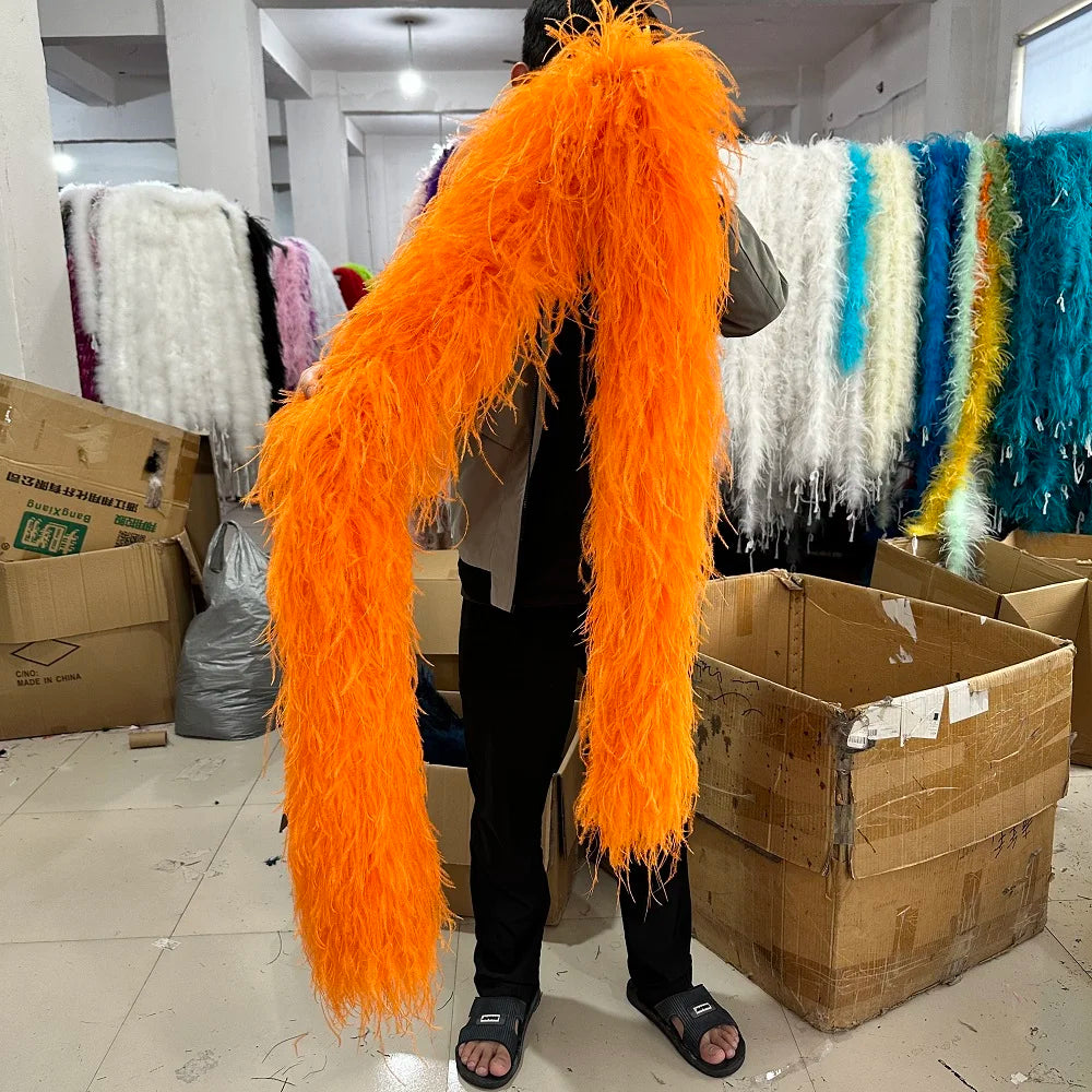 High-Density Ostrich Feather Performance Boa