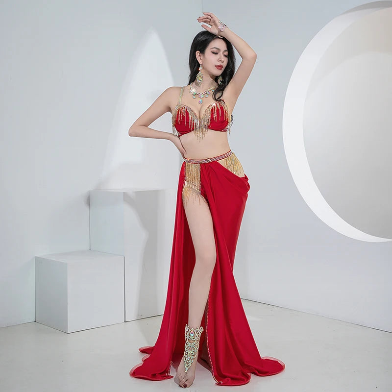 Dazzling Oriental Belly Dance Performance Suit & Competition Costume Set