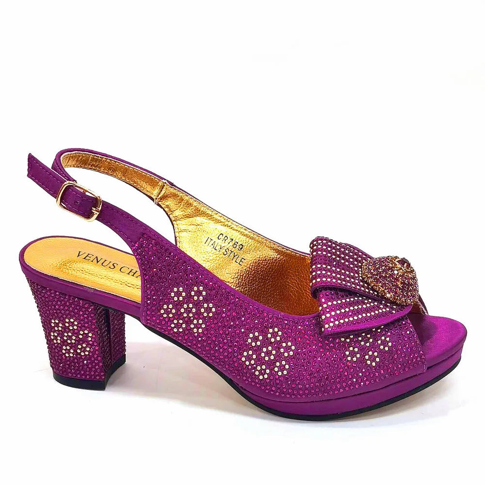 Italian Fashion Design High Heels Shoes and Bag Set