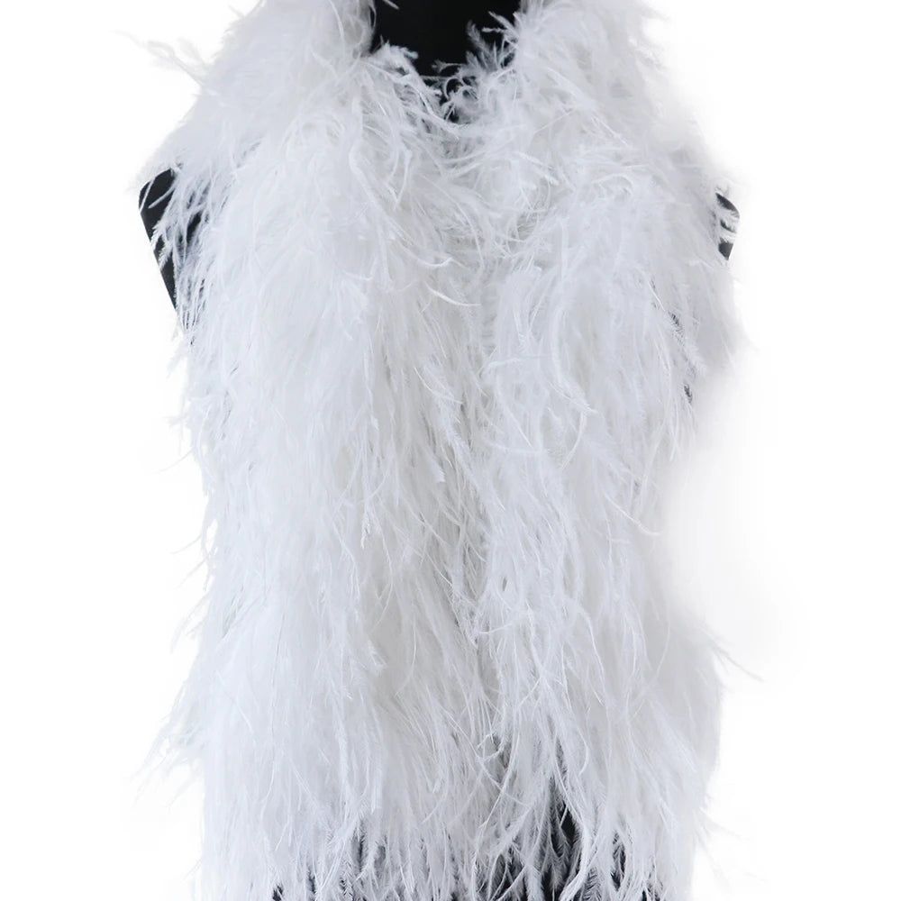 Premium Natural Ostrich Feather Multi-Ply Performance Boa