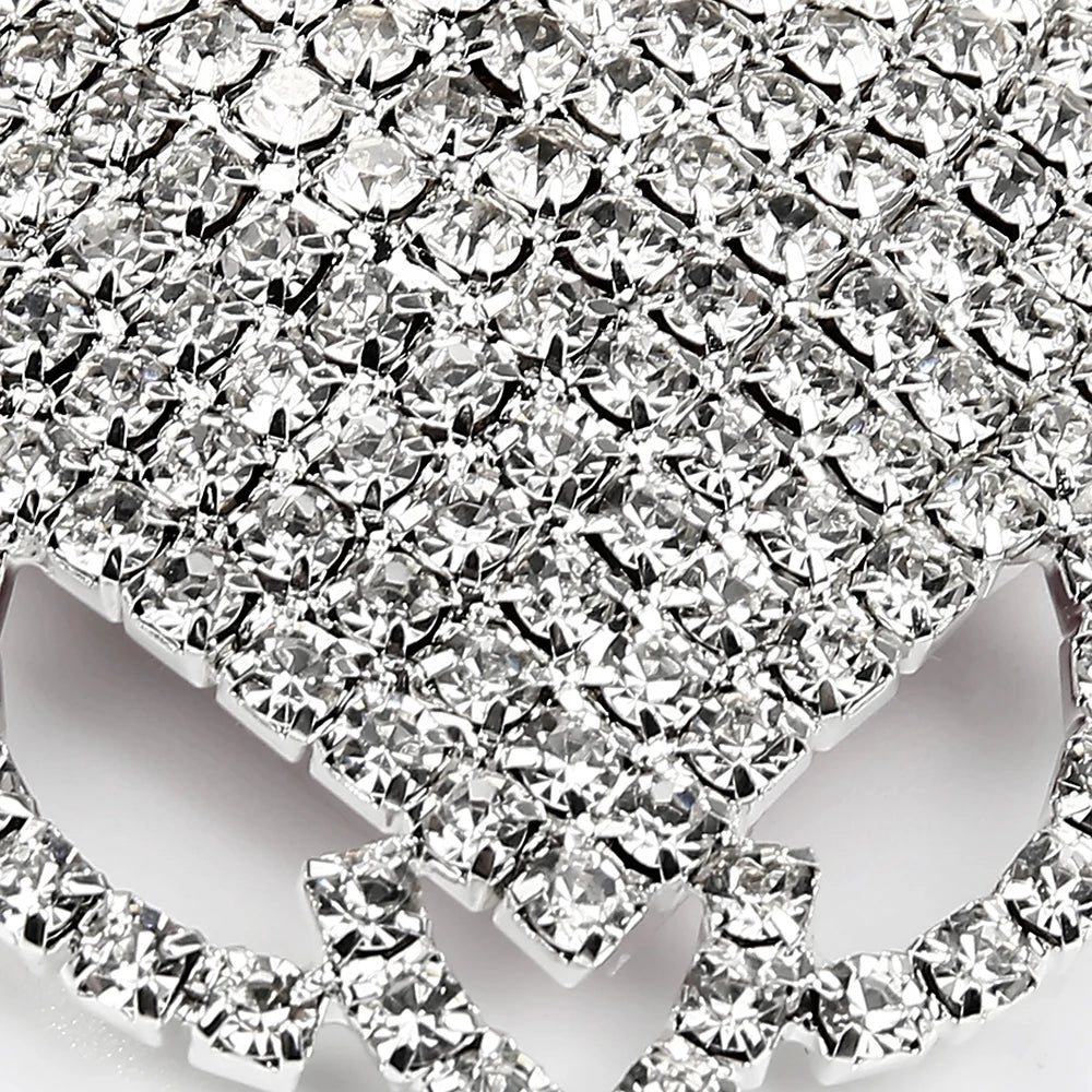 Sparkly Rhinestone Geometric Reusable Nipple Pasties Self-Adhesive Breast Covers