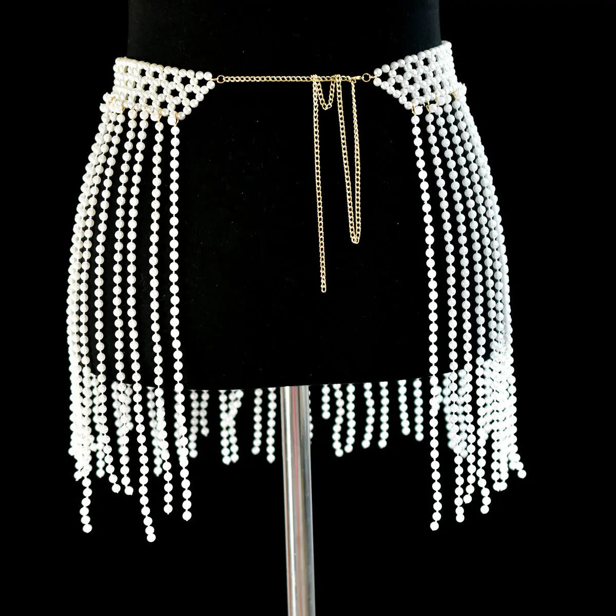 Simulated Pearl Bra & Skirt Chain Jewelry